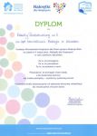 Dyplom dla naszej szkoły za udział i pomoc w akcji.